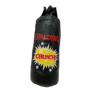 Spalding "Crunch!" Mini Punching Bag 14" Advertisement Black Yellow READ